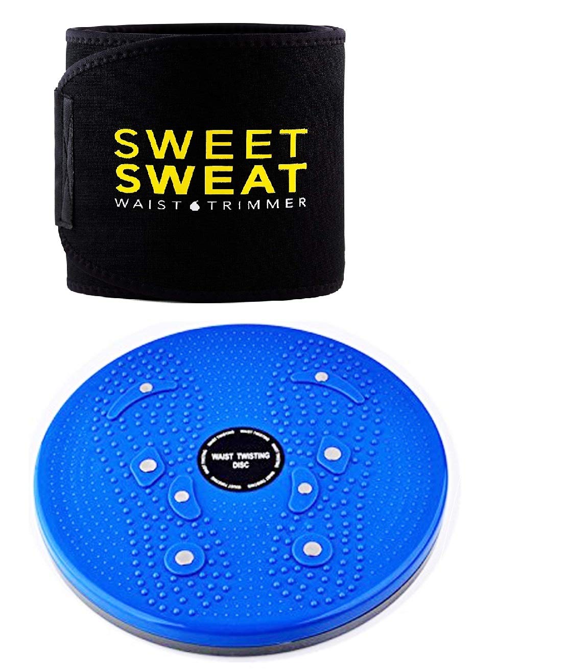 Tummy Twister & Sweat Belt Combo Abdominal Tummy Trimmer Waist Trimmer Abs Exerciser Body Toner Fat Buster Abs Exercise Equipment for Men & Women (B095K8193K) Amazon Price History, Amazon Price Tracker