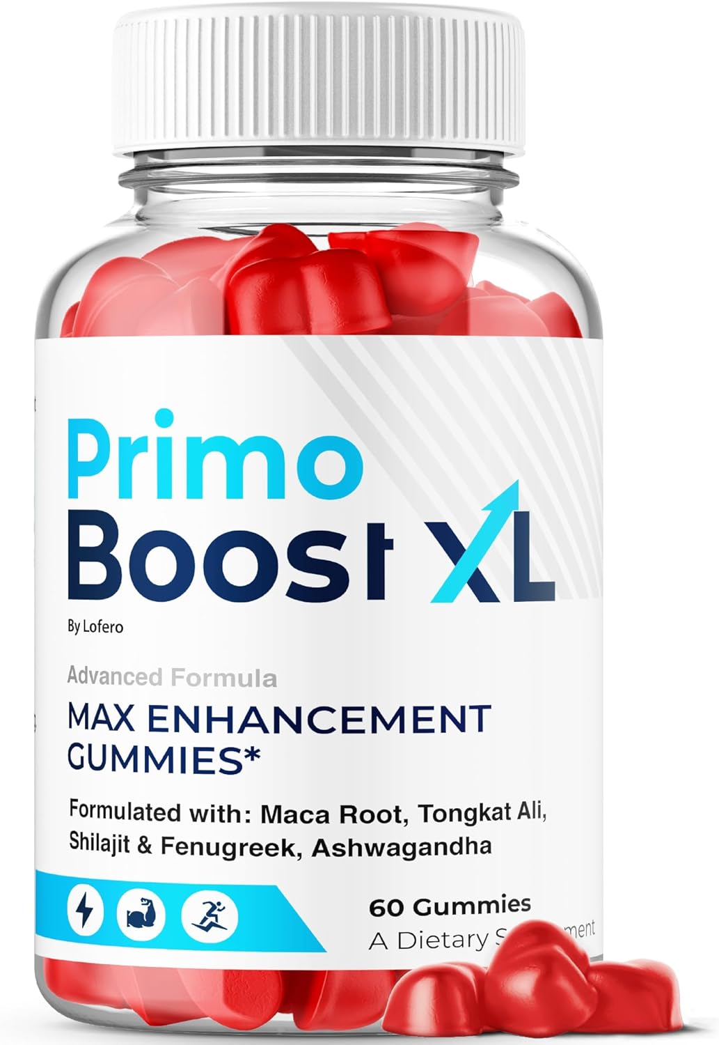 Primo Boost XL Gummies, PrimoBoostXL Performance Gummys Premium Quality Daily Energy Gummy For Men Vitamins All Natural Health Supplements Healthy Boost Wellness Formula Workout Gummi (60 Gummies)