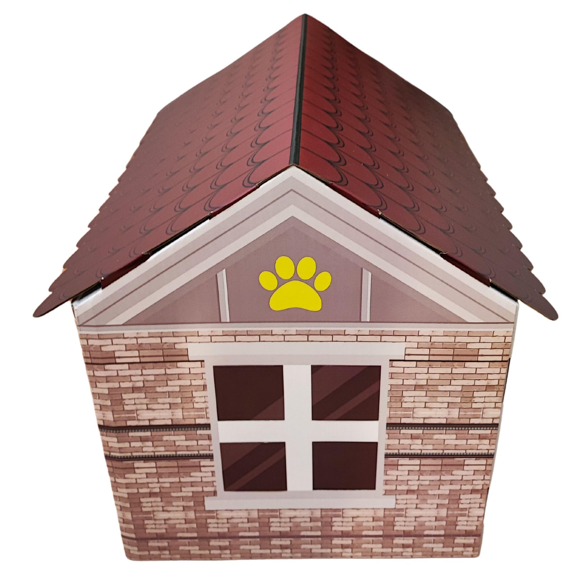 Casa de cartón para Gatos Rascador para Gatos Tipical House para Gatos Rascador para Montar Escondite Carton Corrugado