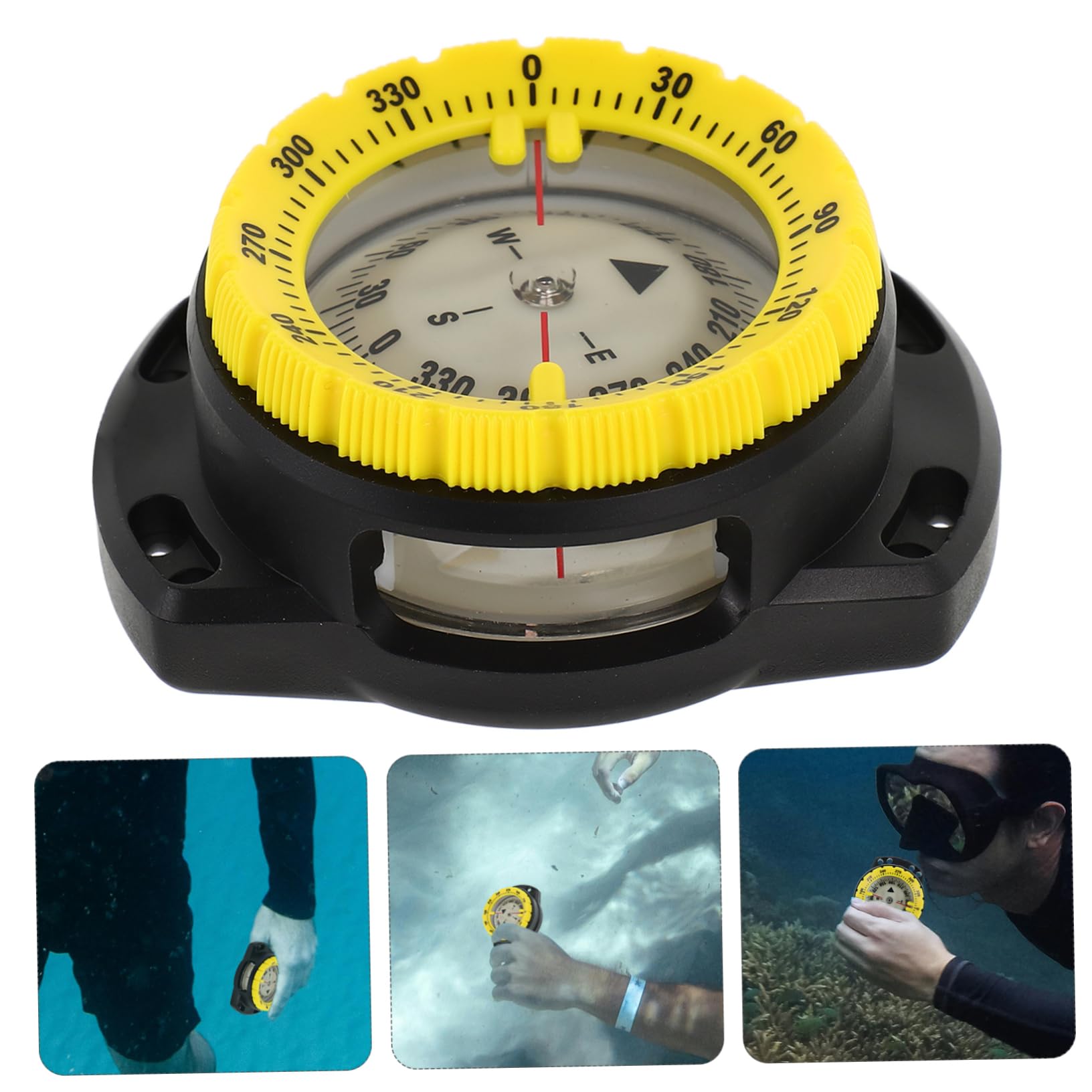 BESPORTBLE Reloj con Brújula de Buceo Brújula Compacta con Banda Elástica para Kayak y Senderismo Exteriores