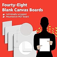 Vista 3 de Artlicious Lienzos para pintar - Paquete de 48 paneles de lona 5 x 7 pulgadas paquete de gran valor Tableros de lienzo para pintar
