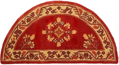 Alfombra de lana Vermillion Jardin, media redonda