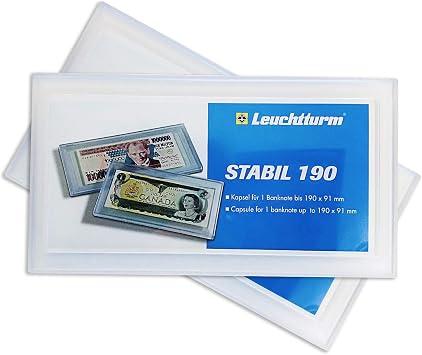 Lighthouse Clear Snaplock Currency Holder for Large Size Notes up to 7-1/2" X 3-1/2"