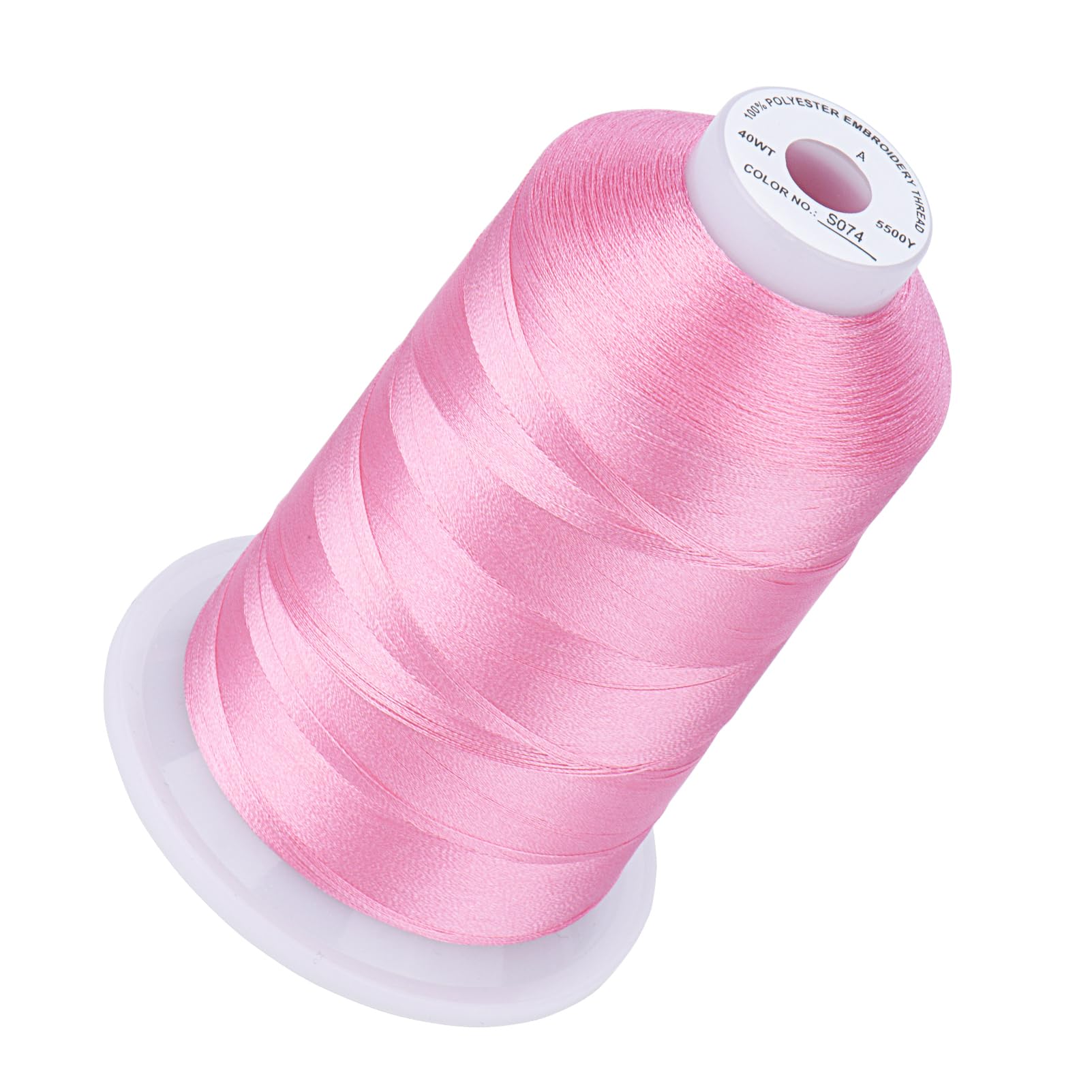 Simthread 5500Yds/5000M 40WT Polyester Embroidery Thread Md Rose Pink S074