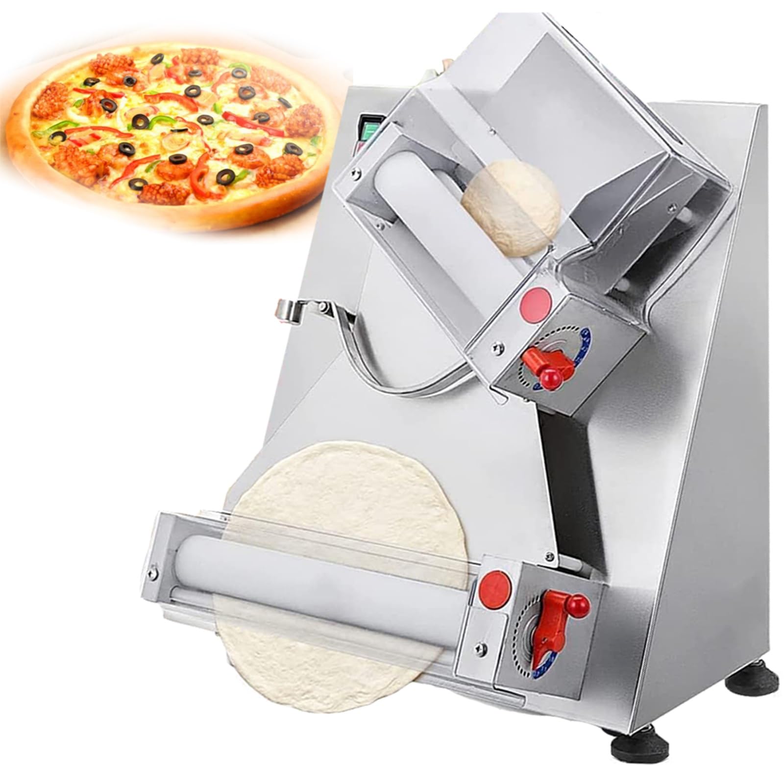 Pressa semiautomatica per Impasto per Pizza，pressa per pasta commerciale automatica da 370 W, 5s/impasto,pressa per impasti Automatica da 30/40 cm,per Arrotolare Pizza e Varie Torte Impasto (Size : 3