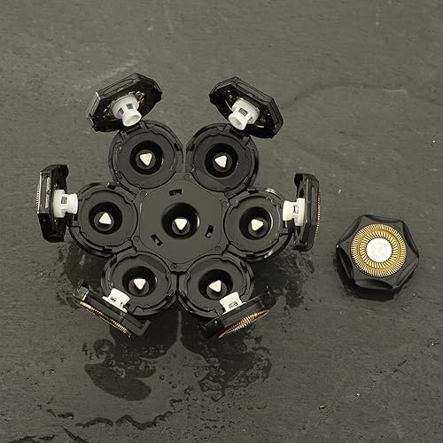 Miniatura 70 de Silvery - Cabezal de repuesto para afeitadora eléctrica para hombre, cabeza de repuesto de 6 cuchillas de repuesto para afeitadora calva Tono
