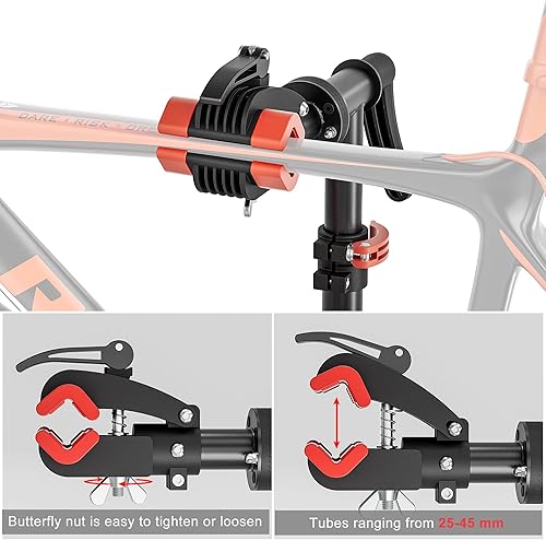 Miniatura 4 de CXWXC Soporte de reparación de bicicletas - Soporte de mantenimiento de montaje en banco - Soportes de trabajo para bicicletas de montaña y