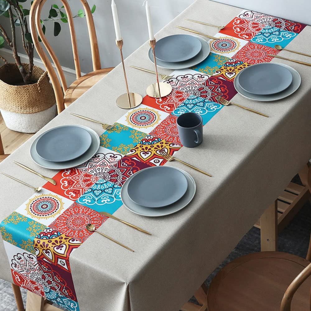 Nappe en plastique PVC imperméable ethnique 80x120cm LIJUCAI