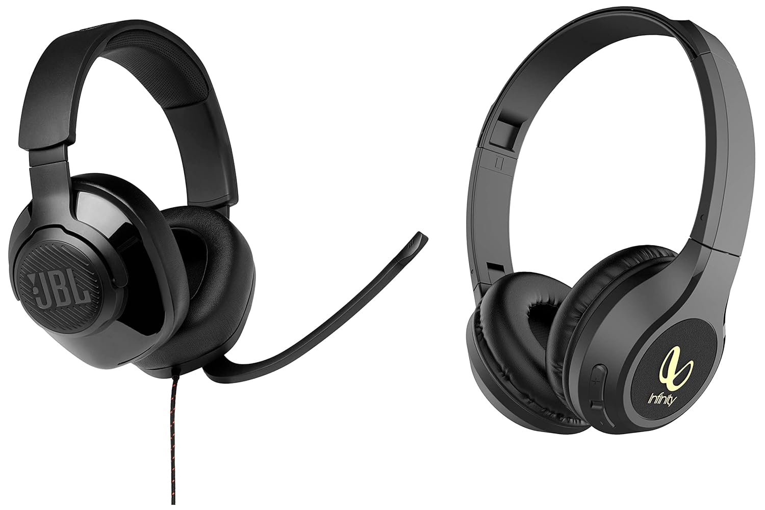 JBL Quantum 100, Wired Over Ear Gaming Headphones with mic for PC
