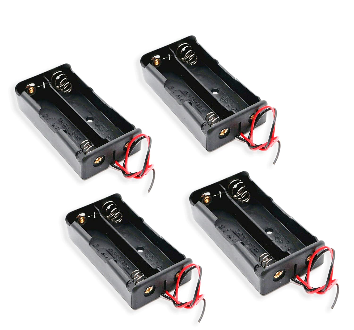 18650 lithium battery Holder Case/Mount/socket DIY KIT For 3.7V Battery Dual Storage Slots For Power Supply - 4pcs