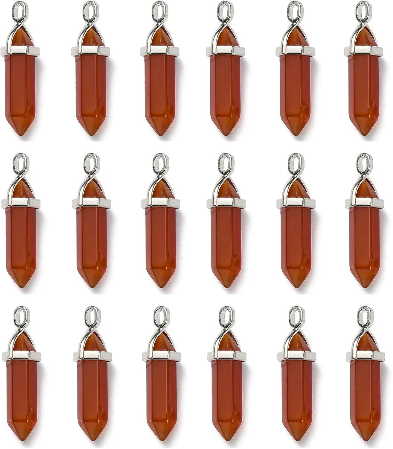 FASHEWELRY Bullet Shape Gemstone Charm Pendants