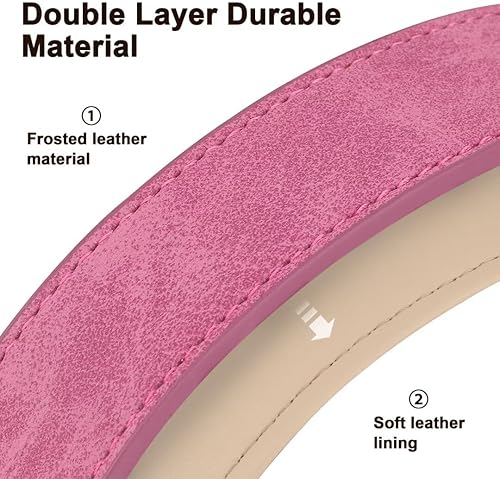 Miniatura 3 de Beirui Collares de perro personalizados, collar de perro de cuero suave personalizado con placa de identificación, collar de perro ajustable y