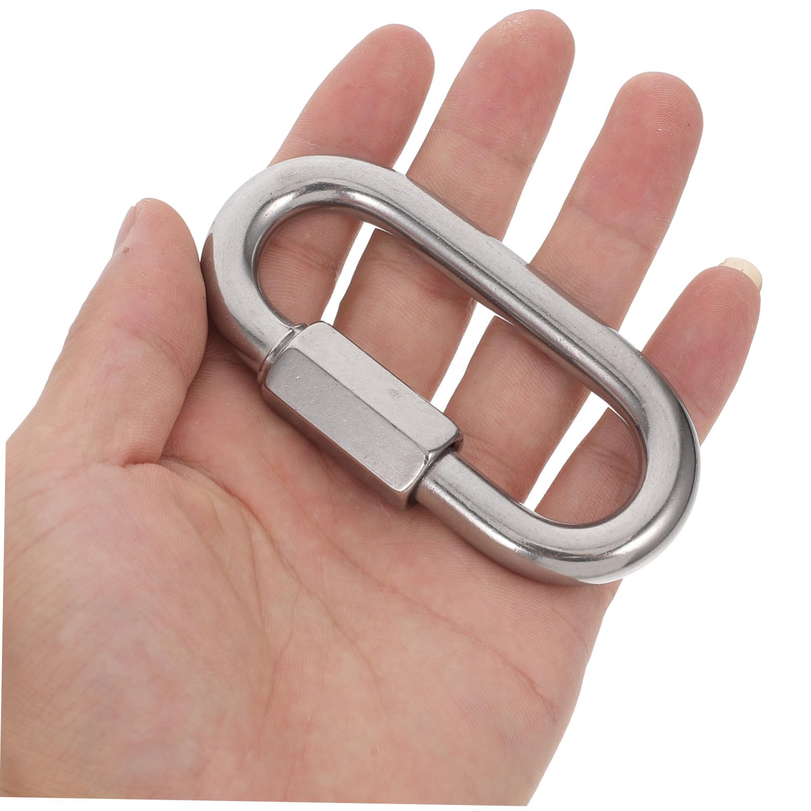 WOONEKY 10 piezas Conector Rápido para Cadena de Acero Inoxidable Paquete de Forma D Resistente Cierre Seguro para Extensión de Cadena y Sujeción de Cables para Remolques y Uso Industrial