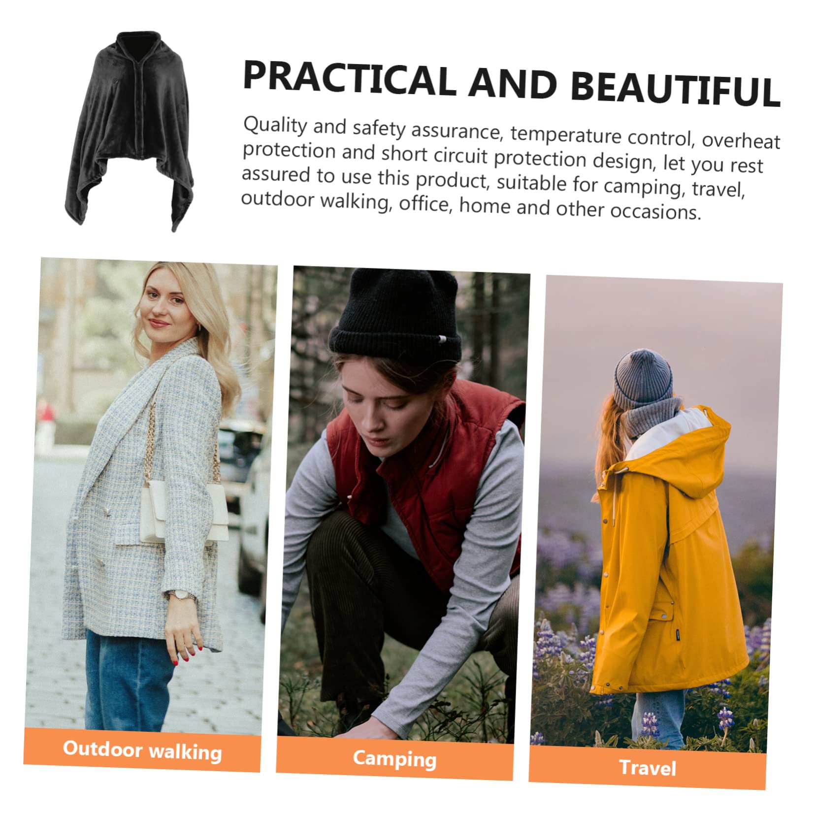 1pezzi Coperta Elettrica Riscaldante Fleece Plaid Termico Portatile Per Casa e Viaggio Con Controllo Della Temperatura e Protezione Da Surriscaldamento