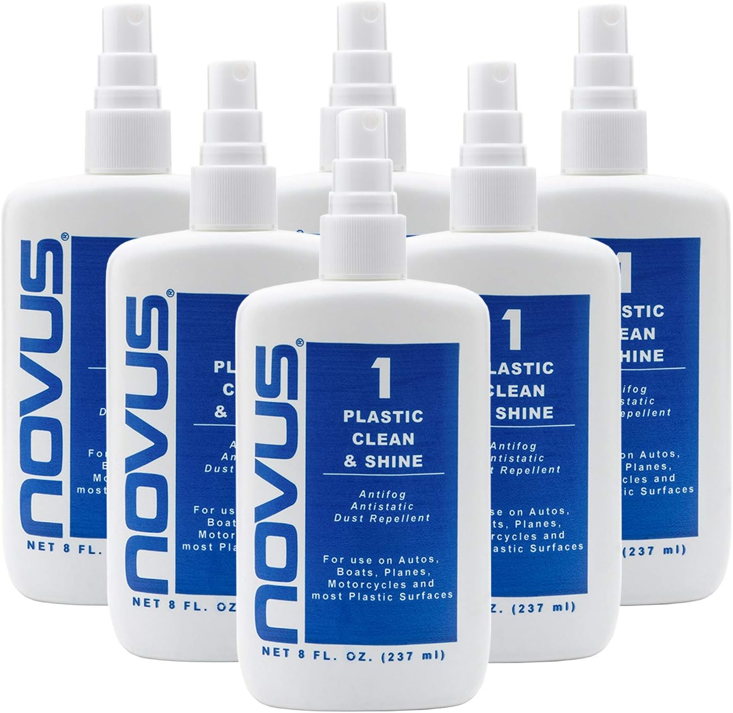 6 Pack : NOVUS PC-10 Plastic Clean & Shine - 8 oz. - 6 Pack