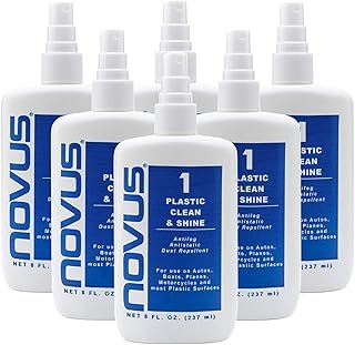 NOVUS 7020 | Plastic Clean & Shine #1 | 8 Ounce Bottle | Pack of 6