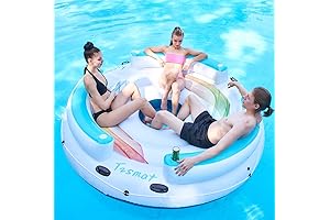 Inflatable 6-Person Giant Floating Island for Adults