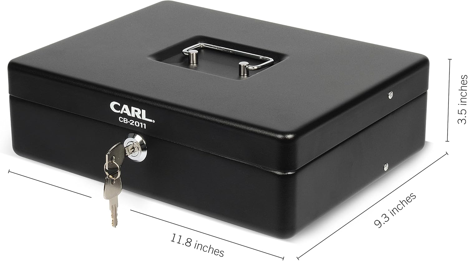 CARL, CUI82011, Bill Slots Steel Security Cash Box, Black : Office Products