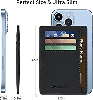 Vista 59 de Cartera Chelmon Slim RFID - Cartera de bolsillo frontal minimalista para tarjetas de crédito delgadas Negro carbón