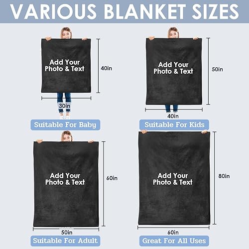 Miniatura 4 de Manta personalizada con foto, manta personalizada con imágenes, regalos personalizados para el día de San Valentín para mamá, papá, amigos, novio,