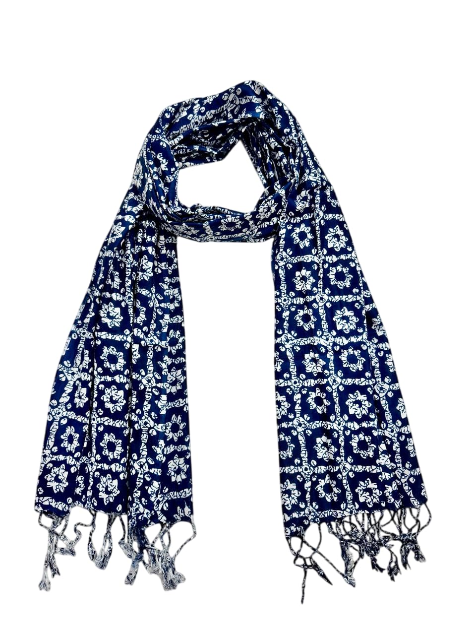 Women Black and White Printed Scarf | Soft Lightweight Fashion Stole with Tassels | Stylish Wrap Shawl & Dupatta for Casual, Office and Travel Wear-image-23