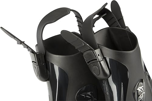 Miniatura 3 de Conjunto de engranajes de snorkel de la órbita IST máscara de vidrio templado, snorkel superior seco y aletas de Trek para viajes compactos