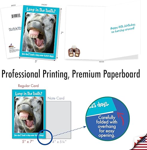 Miniatura 9 de NobleWorks Tarjeta de felicitación de cumpleaños 85 con sobre de 5 x 7 pulgadas (1 tarjeta) número pastel 85 C10115MBG