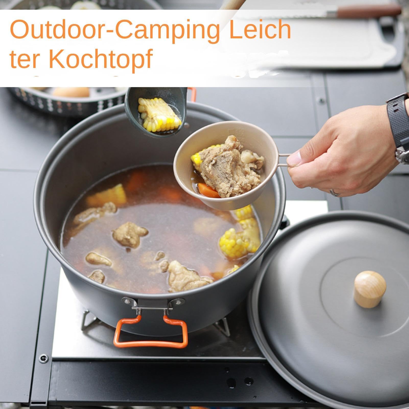 Olla de Camping Menaje De Camping De Gran Capacidad Para Cocinar Al Vapor