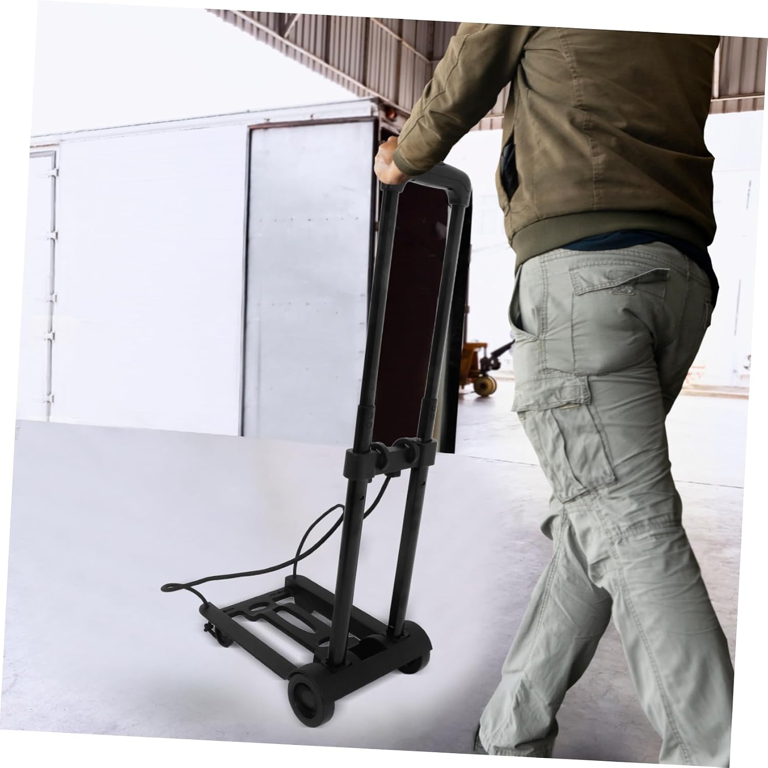 Unomor Portable Shopping Cart Collapsible Design Luggage Folding Trolley for Easy Carrying Festival Trolley Cart Wheels