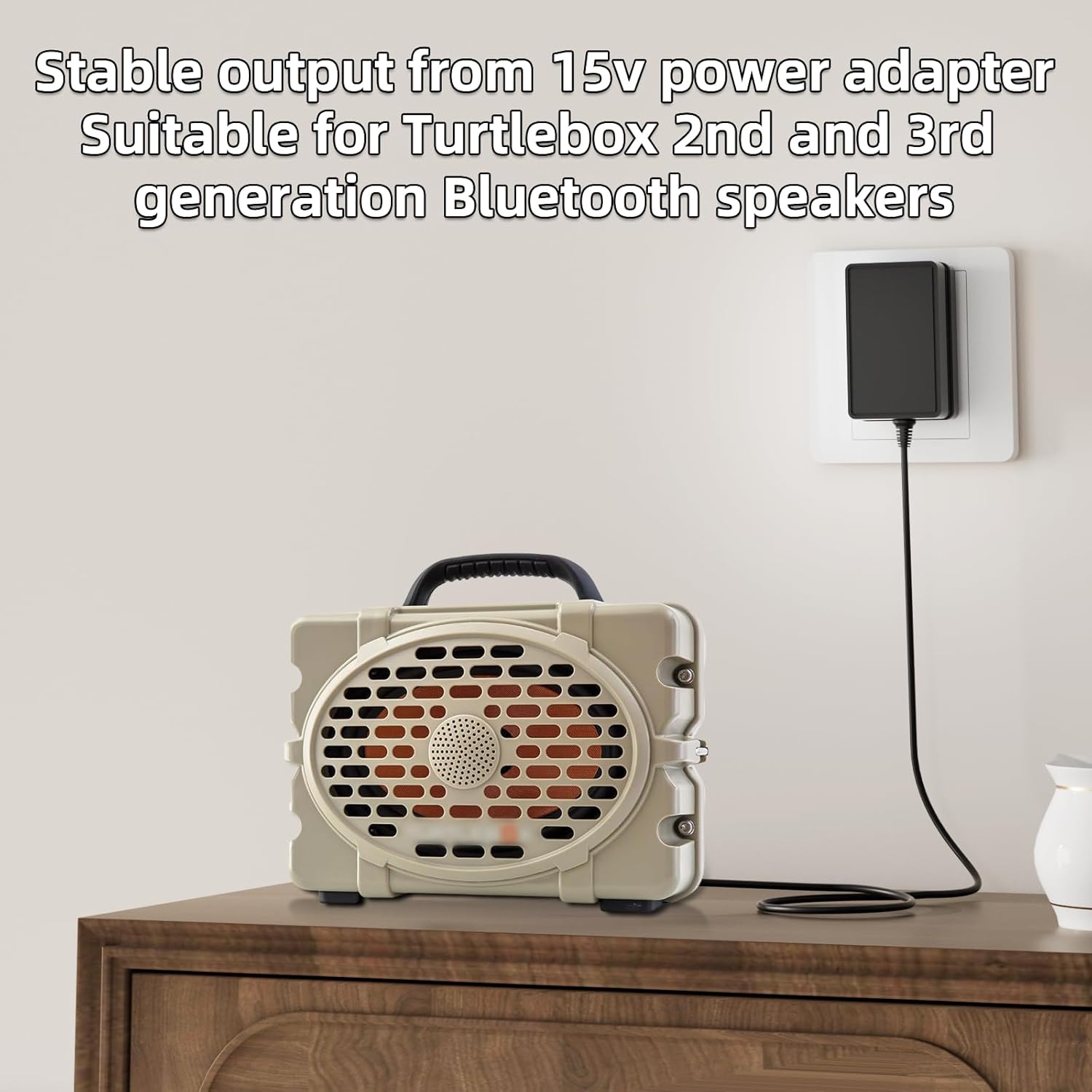 for 15V 3A Turtlebox Speaker Charger Compatible with Turtlebox Gen 2 & Gen 3 Generation Speakers Outdoor Portable Bluetooth 5.0 Audio Power Cable Adapter Replacement Part - Image 7