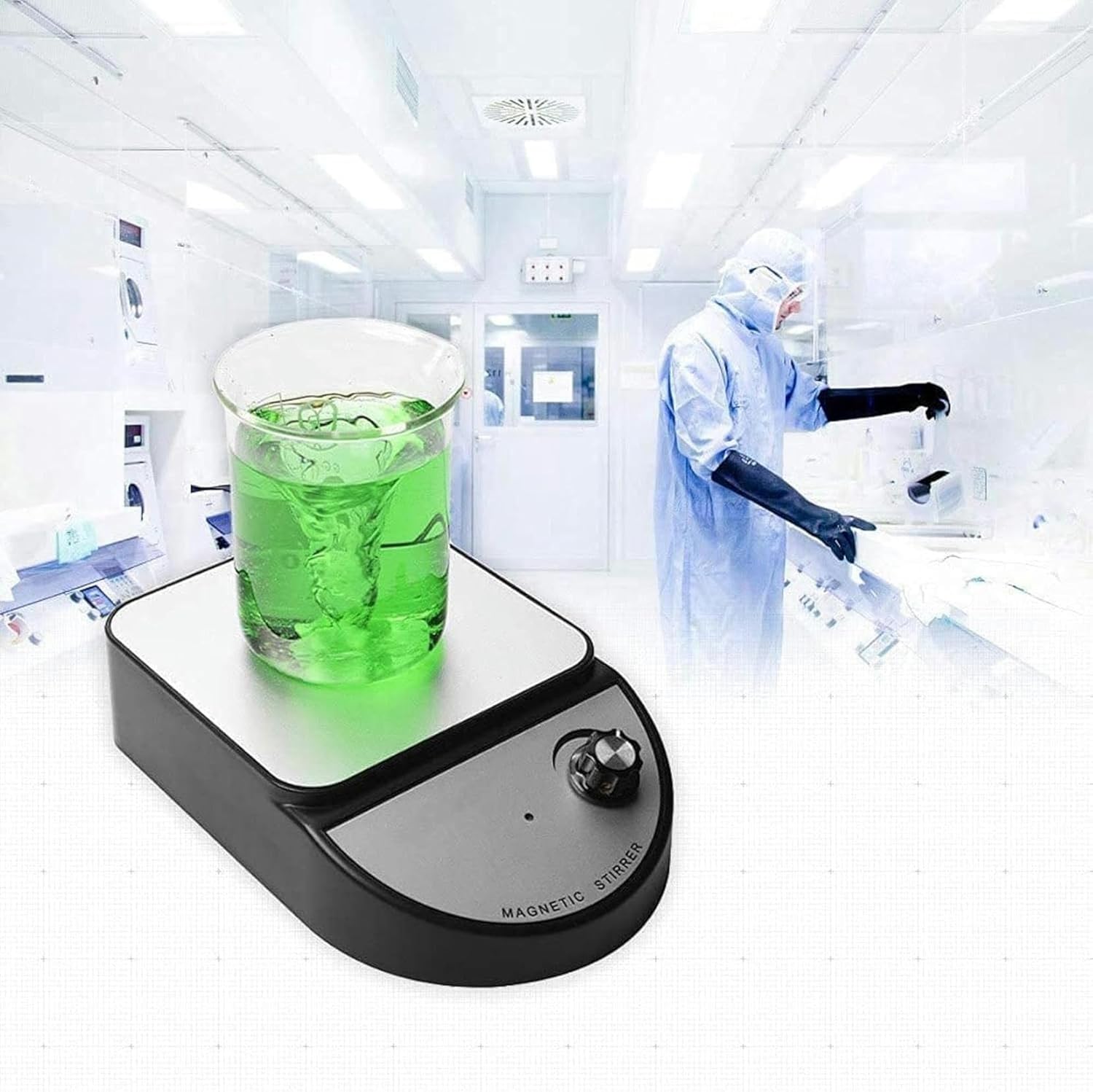 FLTRGO Laboratory Magnetic Agitator, Magnetic Stirr Laboratory Mixture Mixer Laboratory Laboratory Stainless Steel Plate 3500 RMP