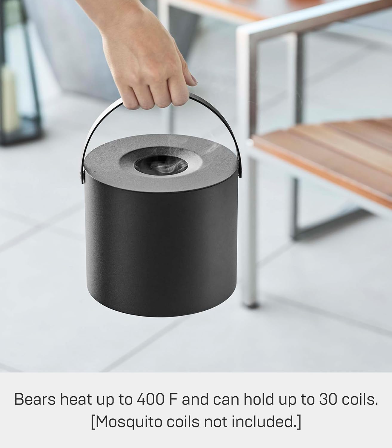 YAMAZAKI Home Tower Mosquito Insect Pest Repellent Coil Spirals Incense Burner Holder Container Katori Senko Storage Pot - Steel