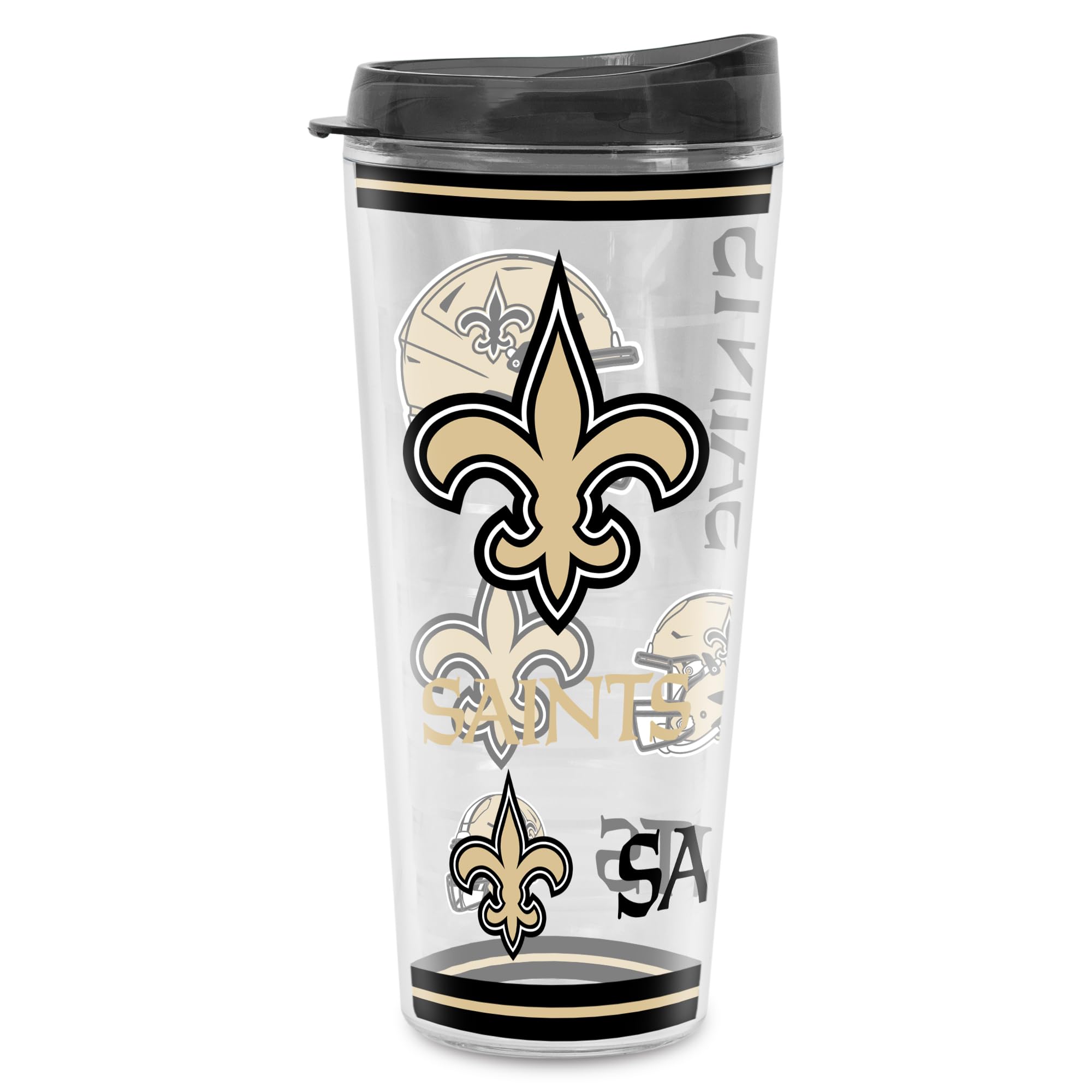 Rico Industries NFL Football New Orleans Saints Double Wall 20oz Tritan Tumbler