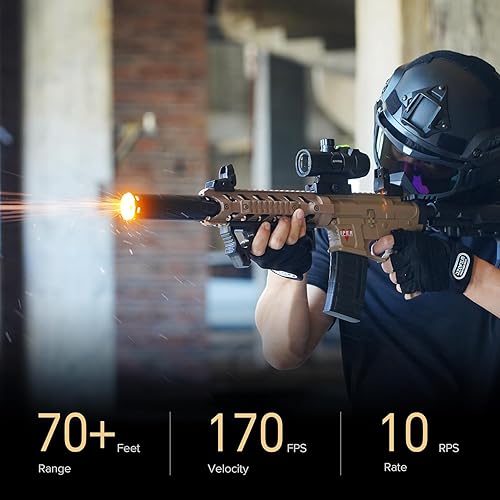 Miniatura 5 de Cuerpo automático de nailon, pistola eléctrica de espuma de 170 FPS, capacidad de disparo al aire libre, edad 18 + (ARlight-15)