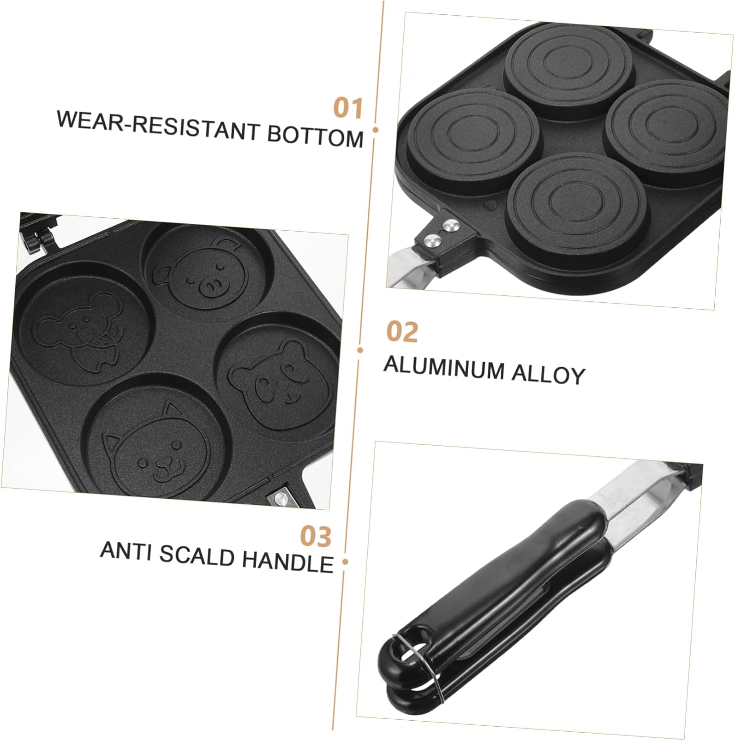 Multi-hole Egg Frying Pan Non Stick Egg Pan Breakfast Skillet Cooker Cooking Tool