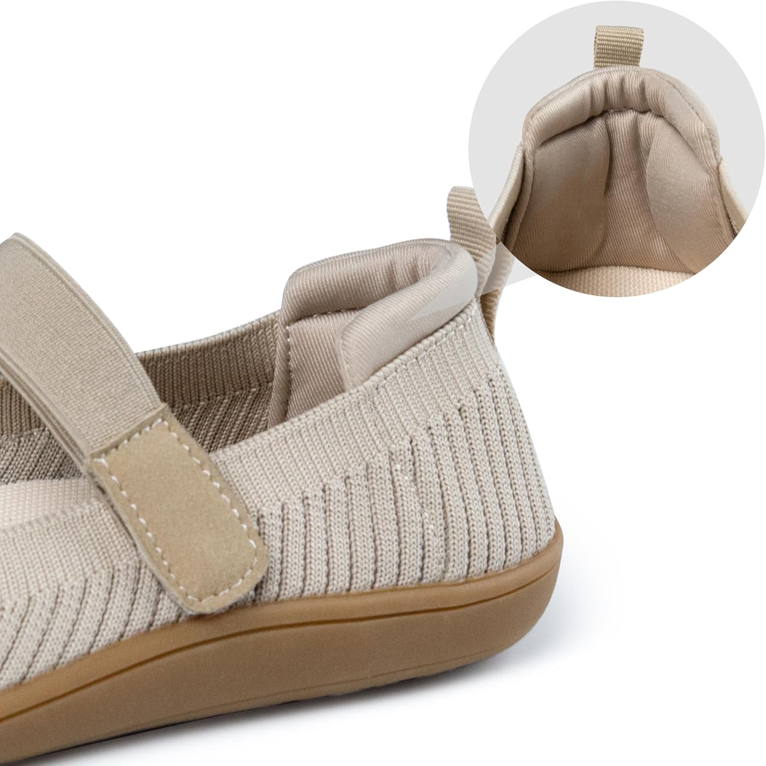 Women's Barefoot Mary Jane Flats - Wide Toe Box & Round Toe Knit Ballet Flat Shoes, Comfortable Dressy Casual Office Shoes - Image 6