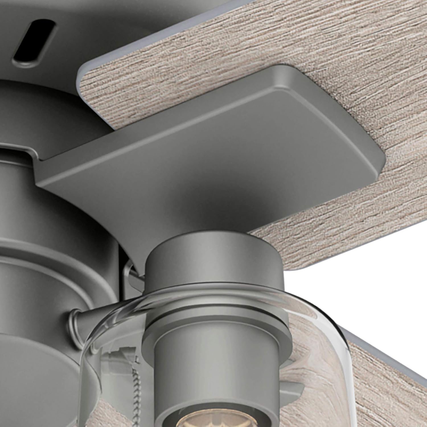 Blасk Frіdау - 50% оƒƒ Hunter Pelston Indoor Ceiling Fan with LED Light and Pull Chain, 44, Matte Silver