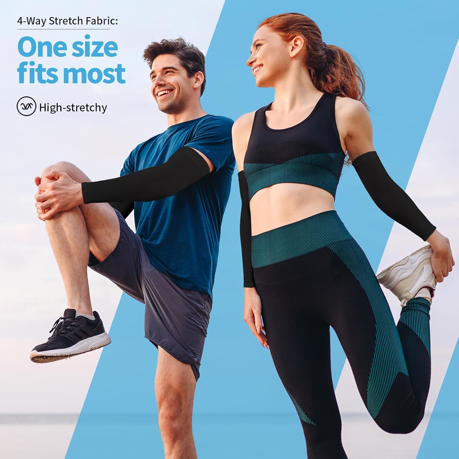 YESLIFE UV Sun Protection Arm Sleeves for Men & Women, UPF 50 Cooling Sports Sleeve - Image 7