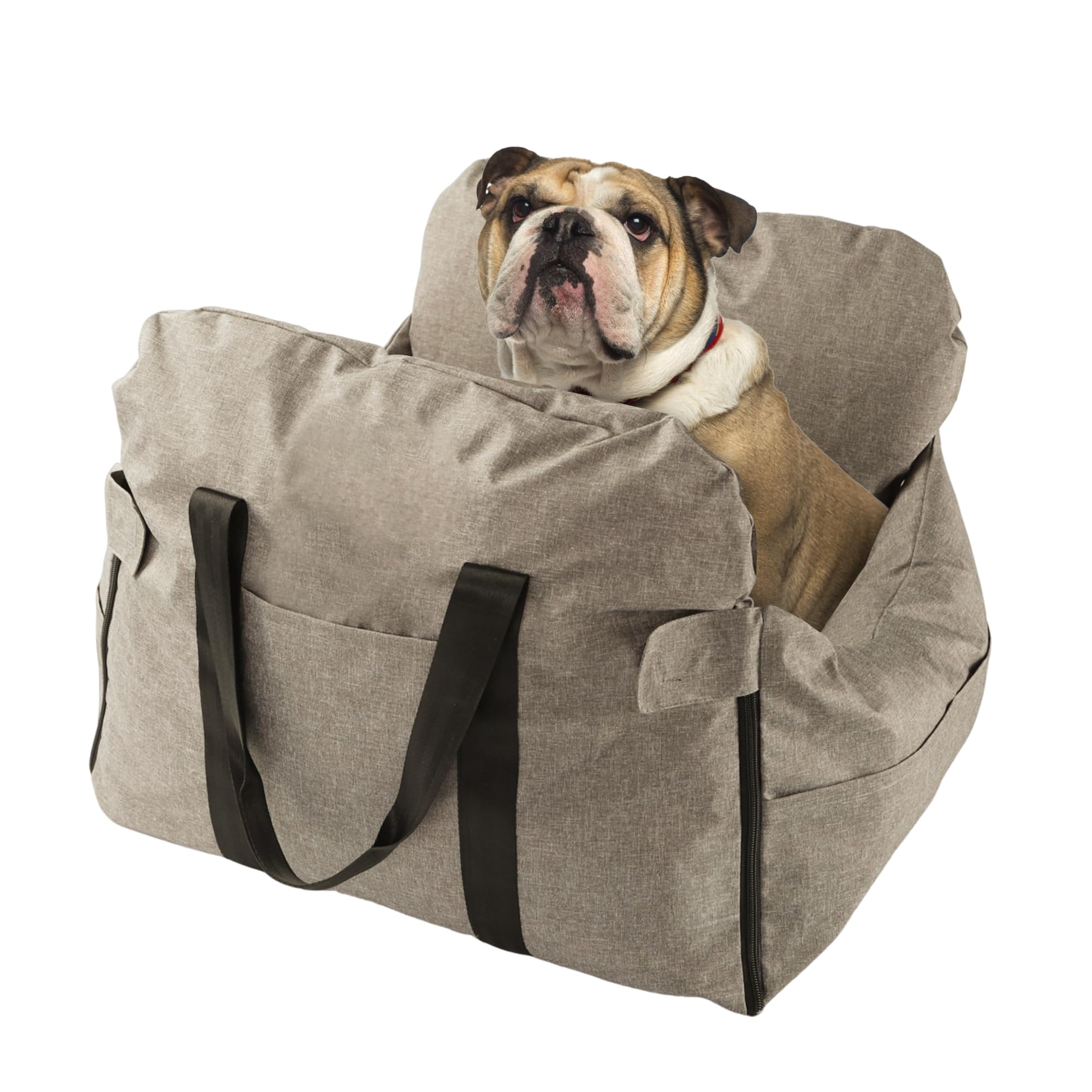 Dog Car Seat for Small/Medium Dogs.Water Repellent with Storage Pockets.Doubles as a Pet Travel Bed for Dogs Up to 40 lbs. Machine Washable Dog