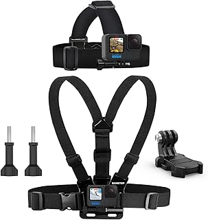 Sametop Head Mount Strap Chest Mount Harness Chesty Kit Compatible with GoPro Hero 12, 11, 10, 9, 8, 7, 6, 5, 4, Session, ...