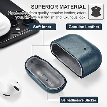Amazon | AirPods 4 用 ケース 本革(2024年9月発売専用)落下防止