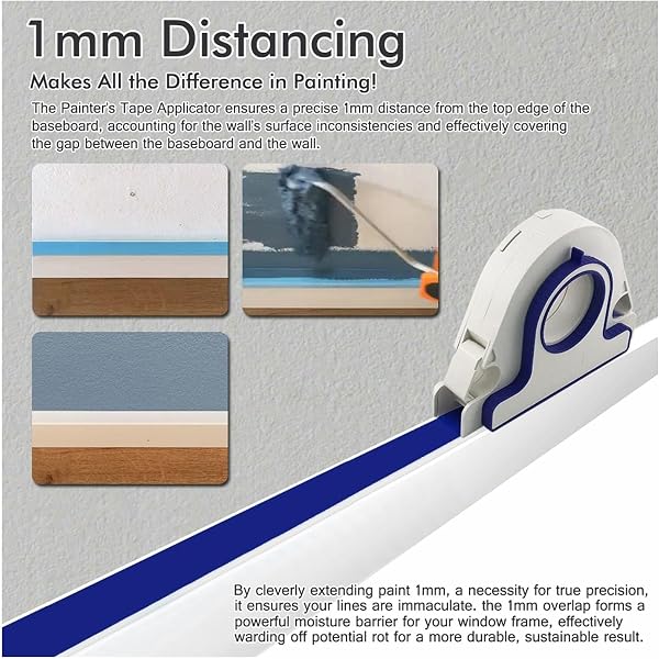Painters Tape Applicator, Masking Master Tape Dispenser with Scraper, Masking Paint Tape Applicator Set for Painting Trim, Wall and Floor Painting - 5