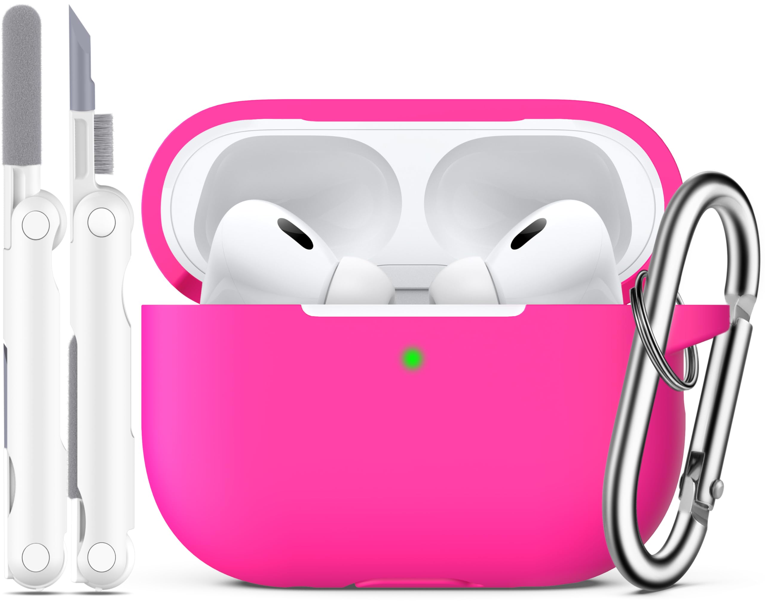 R-fun Funda para AirPods 4 con Kit de Limpieza, Case de Silicona Suave con Llavero, Funda Protectora Completa para Hombres y Mujeres, Compatible con Apple Latest Airpods 4th, Rojo — view 80