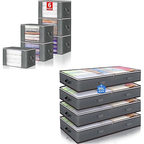 Budding Joy 90L Large Storage Bags (6 Pack)