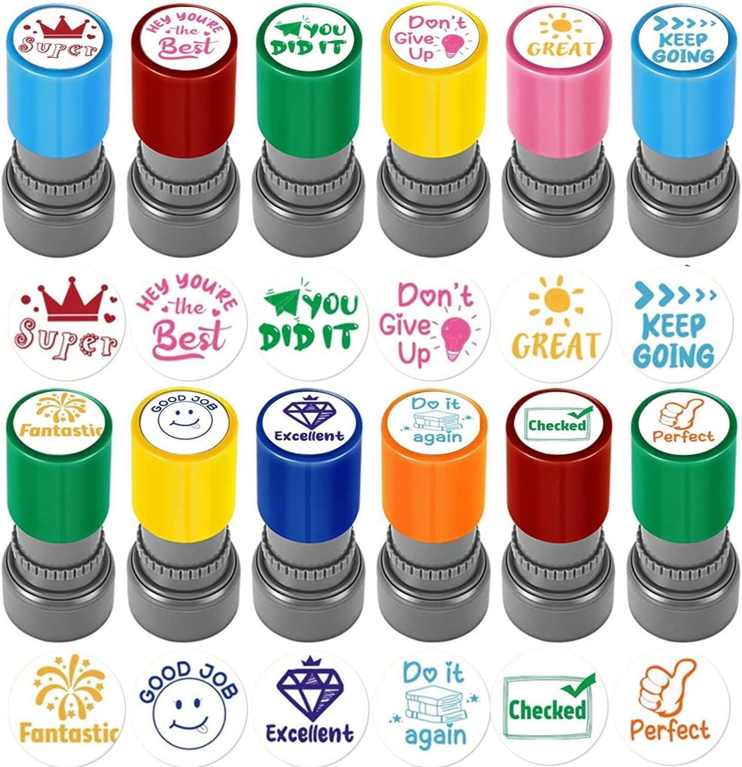 Educational Stamps for Teachers, Cartoon Stamps for Teachers, School Stamp Set for Homework, Student Reward Stamps, Fun Teacher Stamps for Classroom, Classroom Assessment Stamps
