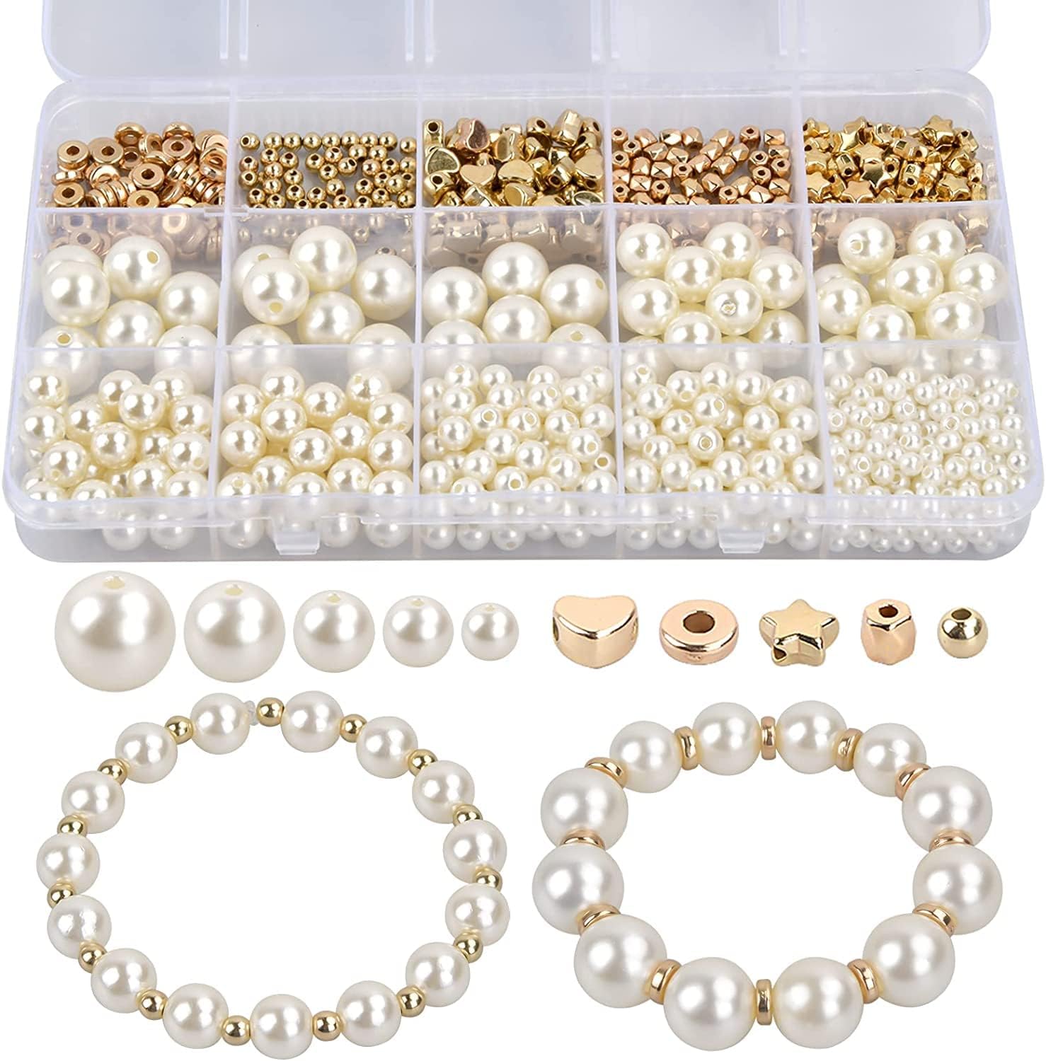 200 cuentas de cristal acrílico para hacer joyas, cuentas redondas sueltas, encantos, patrones 200 cuentas de cristal acrílico para hacer joyas, cuentas redondas sueltas, encantos, patrones
