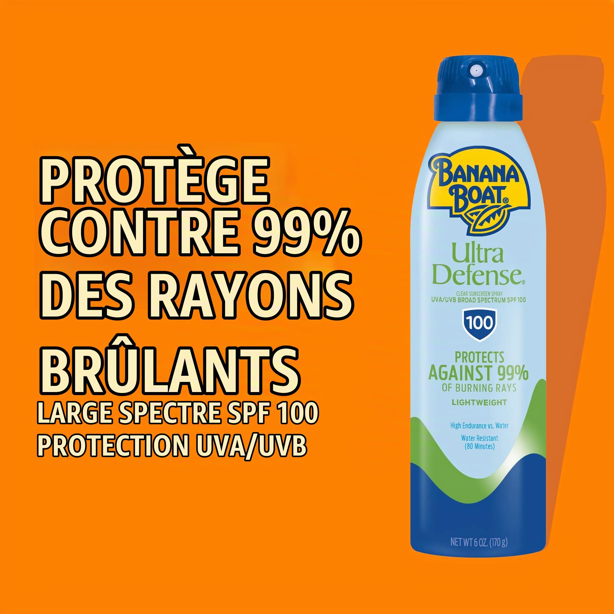 Banana Boat Sunscreen Ultra Defense MAX Crème solaire à large spectre SPF 100 170 ml