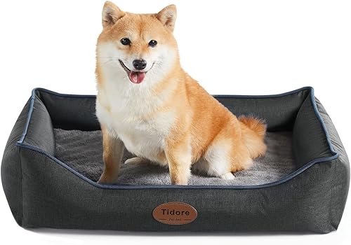 Camas ortopédicas para perros medianos, sofá de espuma duradera para perros, funda extraíble lavable, forro impermeable, cama para mascotas para