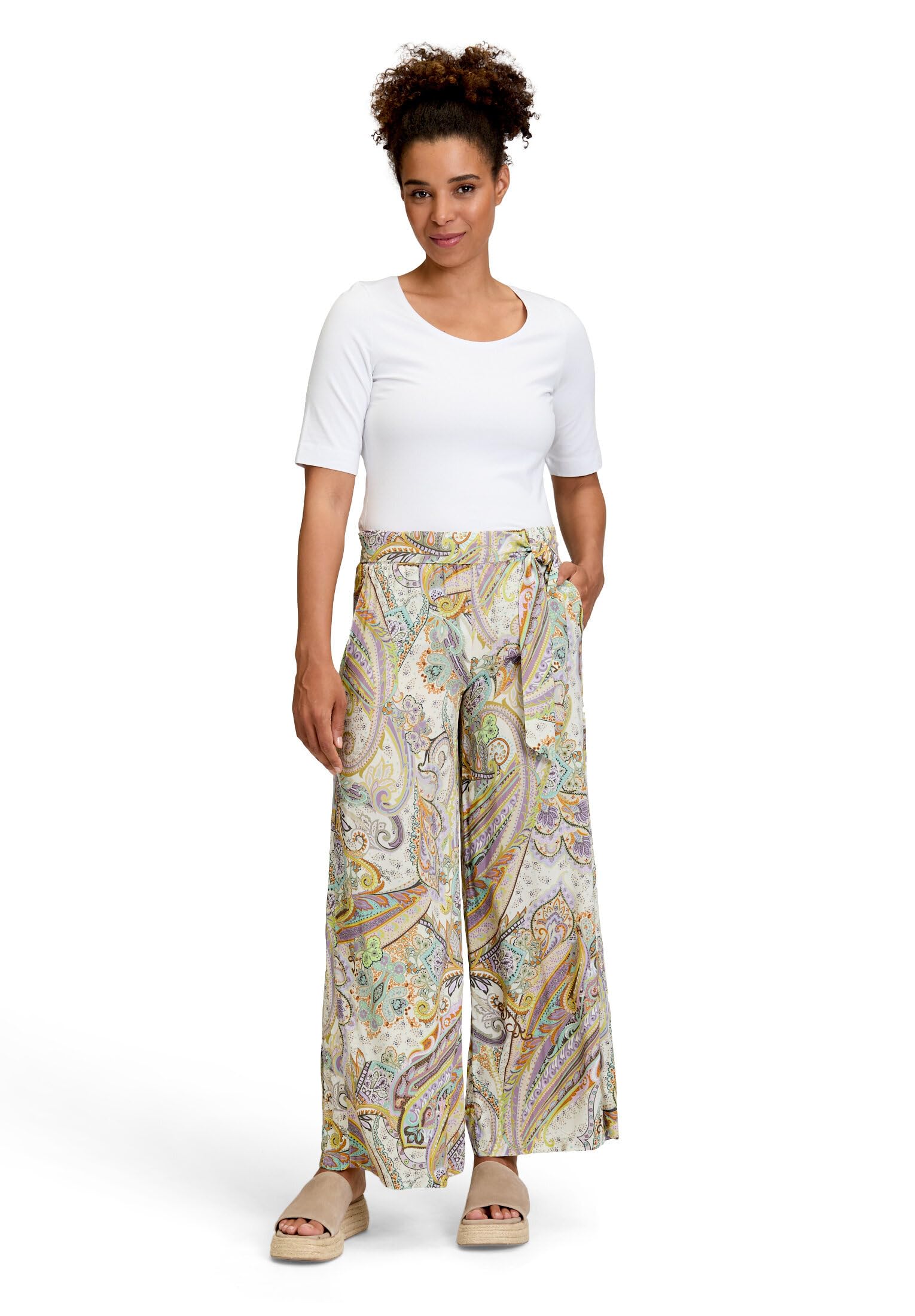 Cartoon Damen Palazzo-Hose mit Gummizug