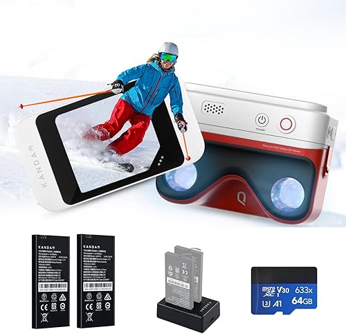 KanDao QooCam EGO - Cámara 3D VR integrada con visor, fotos de 24MP8K4K 60FPS Videos estereoscópica 3D de visualización instantánea, compatible con